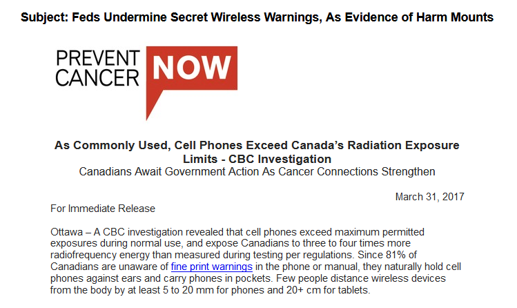 Feds Undermine Secret Wireless Warnings, As Evidence of Harm Mounts
