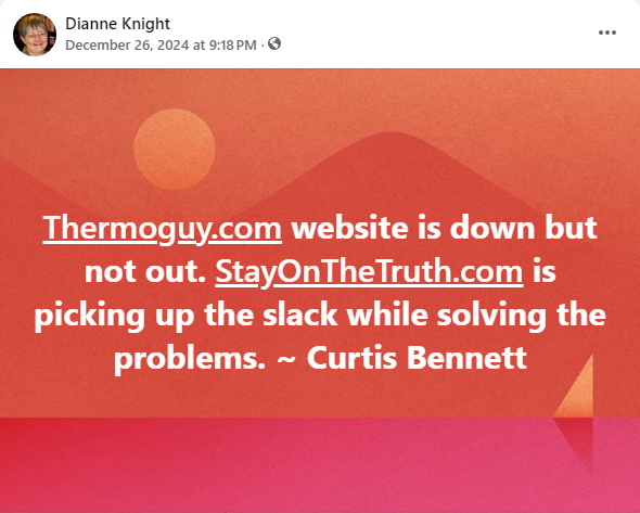 Thermoguy.com website is down but not out.